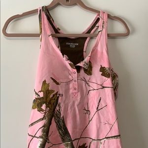 Women's real tree size M camo tank